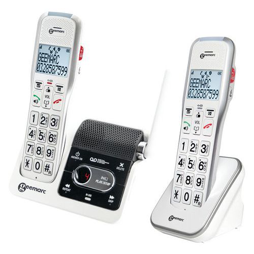 Téléphone Filaire Avec Combiné Sans Fil Amplidect Combi 595 - Geemarc