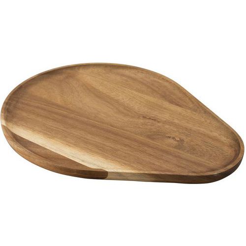 Plateau Acacia En Forme De Goutte - 30x24 Cm