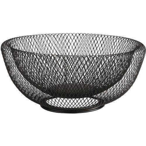 Corbeille En Fil Métal Laqué Noir