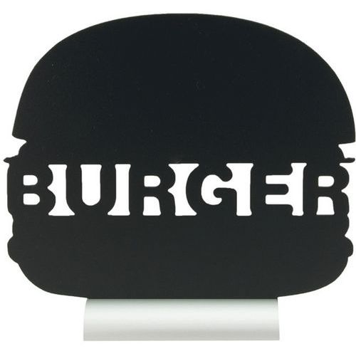 Ardoise De Table Burger Avec Socle Silhouette