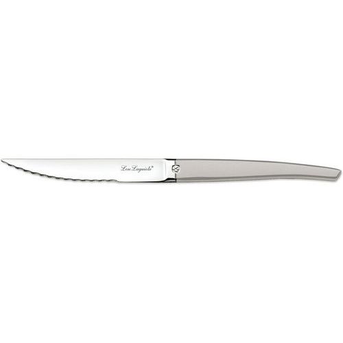 In Situ - Couteau à steak Jet Sable - Acier Gris Foncé 22.3cm - Idéal pour Viande