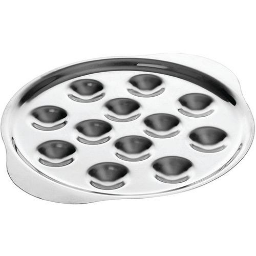 Plat De 12 Escargots En Acier Inoxydable