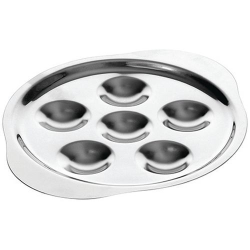 Plat De 6 Escargots En Acier Inoxydable