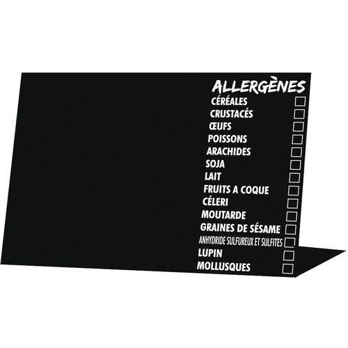 Chevalet Avec Inscription Allergènes - Lot De 10