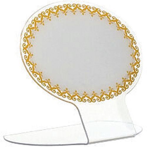 Étiquette Chevalet Ovale à Dentelle - Lot De 10 - Or