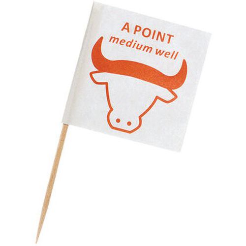 Pique En Bois à Point Picsteak - Boîte De 100