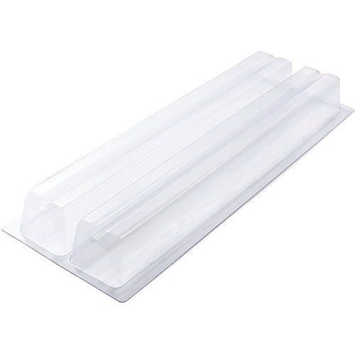 Gouttière Double à Bûches Thermoformées Rainuré - Lot De 10