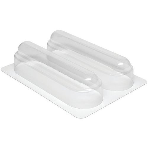 Gouttière Double à Bûches Thermoformées Stollen - Lot De 10