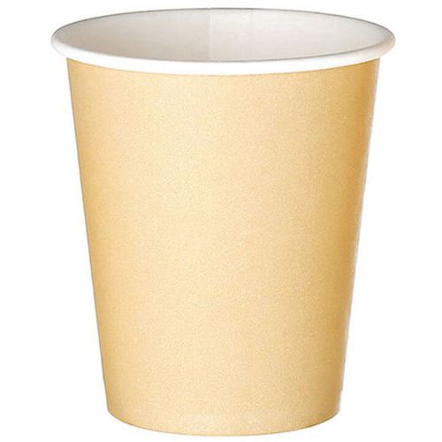 Matfer - Gobelets Carton Kraft Blanc/Noir - 20 cL - Lot de 2000 - Usage Alimentaire - Résistant 100°C