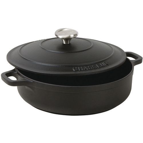 Cocotte Basse Avec Couverclele Chasseur - Noir - Ã˜ 24 Cm