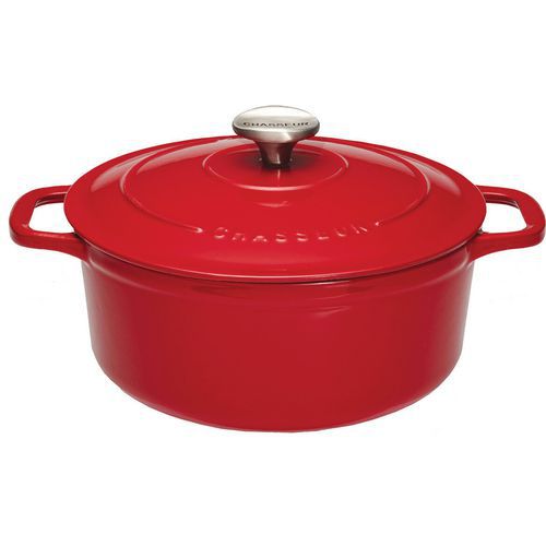 Cocotte Ronde Avec Couvercle Le Chasseur - Rouge - Ã˜ 18 Cm