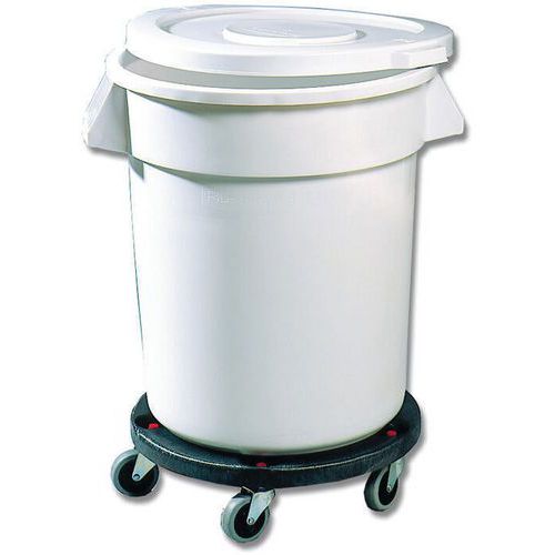 Petit Container Rond Conteneur rond blanc avec couvercle et chariot Brute® - Matfer - Manutan.fr