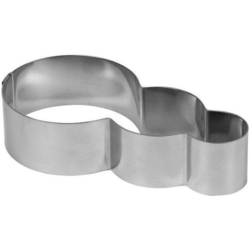 Cercle à Entremet Feu Tricolore En Acier Inoxydable - 13 Cm