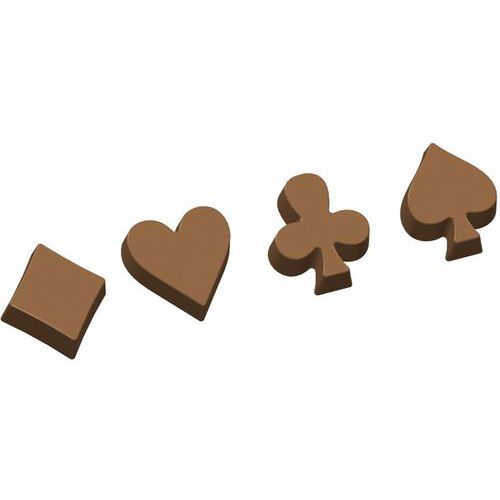 Moule De 20 Empreintes Couleurs De Jeu De Carte