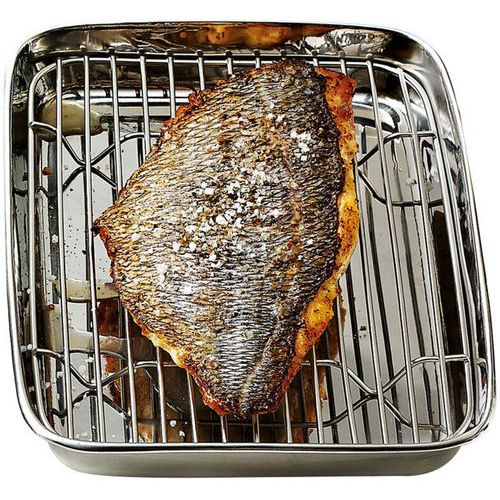 Mini-plat Japonais Avec Grille 20x15 Cm En Acier Inoxydable