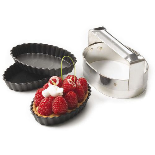 Moule à Tartelette Cannelé Oblong Exoglass - Lot De 12