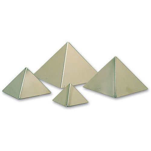 Moule Pyramide Base Carrée En Inox - Lot De 6 - 6x6x4 Cm