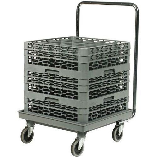 Matfer - Chariot pour casiers de lavage - Polypropylène Gris - 540x540x76cm - Robuste et Pratique