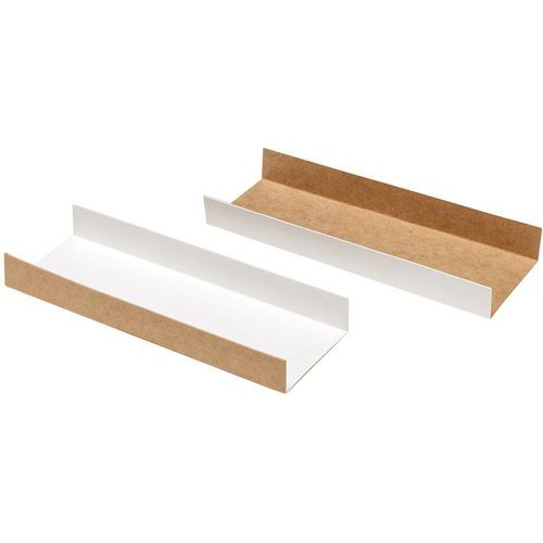 Rectangle Rainé Pour Pâtisserie En Kraft - 130x45 Mm