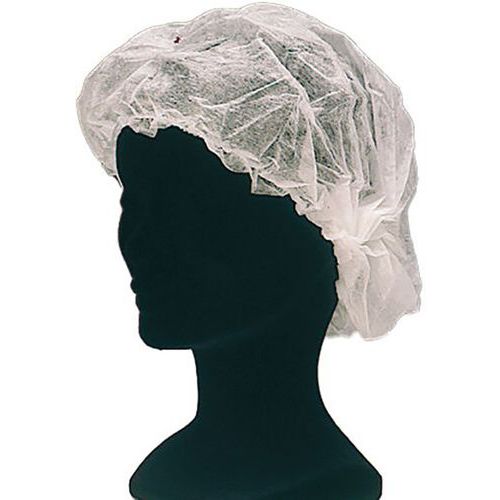 Matfer - Charlotte à usage unique non-tissé - Lot de 2000 - Blanc - Protection tête EPI
