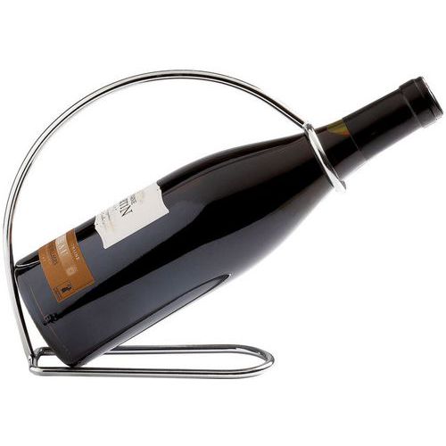 Porte Bouteille En Acier Chromé