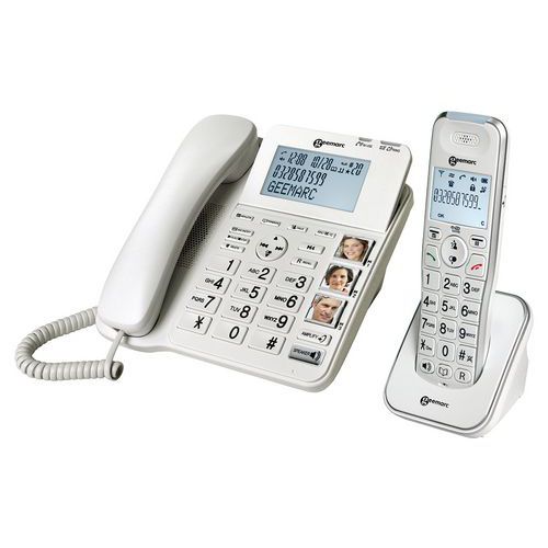 Téléphone Filaire Amplidect Combi + Amplidect 295ad Sans Fil - Geemarc