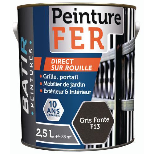 Peinture fer 0.5 et 2,5 L Batir Manutan.fr