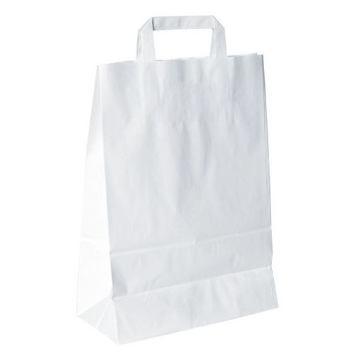 Sac En Papier Kraft Col.:blanc H:35 Cm