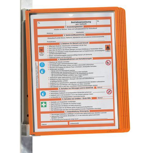 Durable 1 Support Mural Magnétique VarioÂ® Pour 5 Pochettes A4 -durable