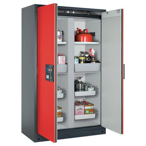 Armoire Sécurité Q-classic-90 Q90.195.120.mm Gris/rouge