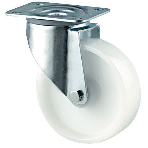 Roulette Pivotante à Platine Force : 350 Diamètre 125 Mm