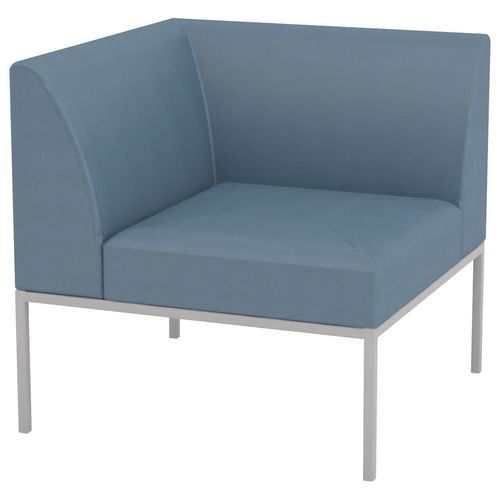 Chauffeuse D'angle Atrium Enduit Pvc Bleu Gris