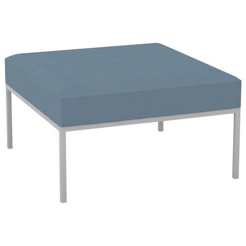 Pouf Atrium Enduit Pvc Bleu Gris