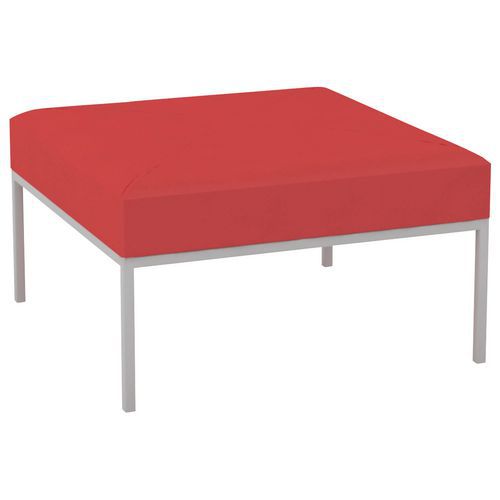 Pouf Atrium Enduit Pvc Rouge