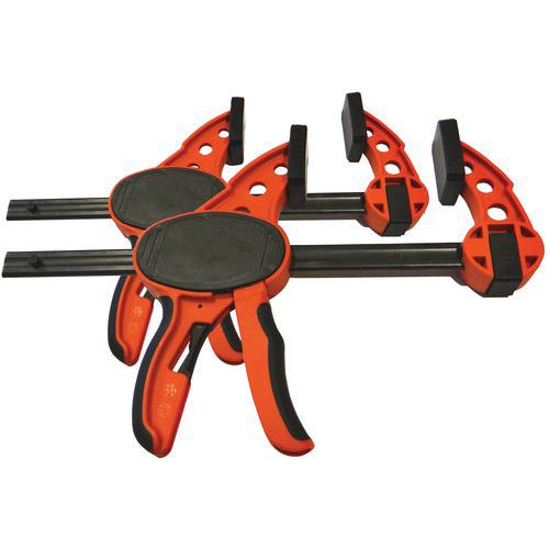 Serre-joints rapides 1 main 15 cm+30 cm - Mondelin Serre-joints rapides 1 main 15 cm+30 cm - Mondelin