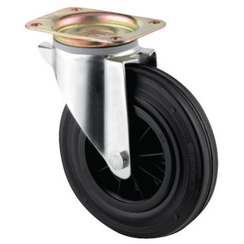 Roulette Pivotante à Platine Force : 205 Diamètre 310 Mm