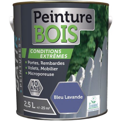 Peinture Bois Ecolabel Batir - 25l Bleu Lavande