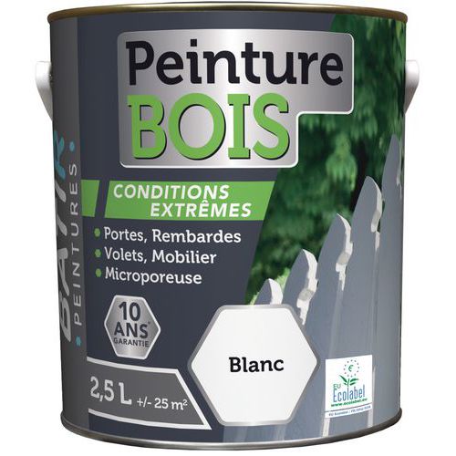 Peinture Bois Ecolabel Batir - 25l Blanc