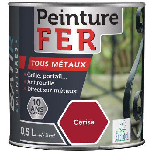 Peinture Fer Taux Métaux Ecolabel Aquarel - 05l Cerise