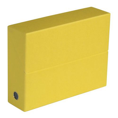 Boîte De Classement Carton - Dos Largeur 9 Cm Jaune