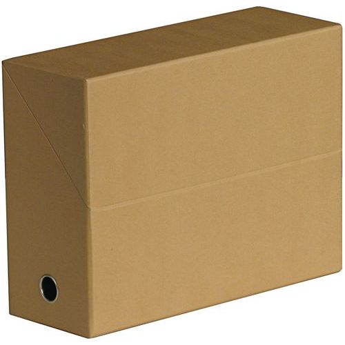 Boîte De Classement Carton - Dos Largeur 12 Cm - Beige