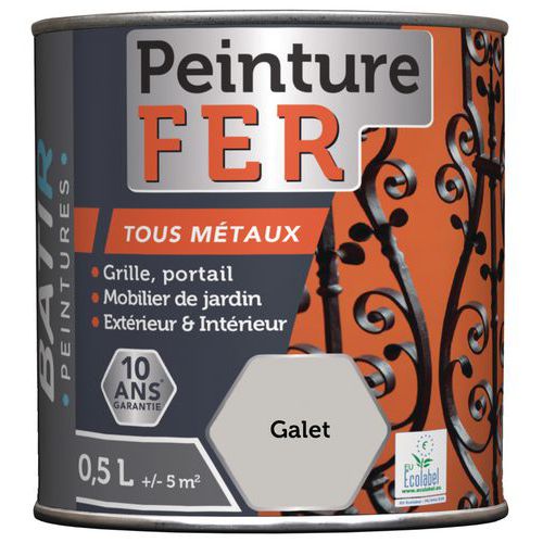 Peinture Fer Taux Métaux Ecolabel Aquarel - 05l Galet