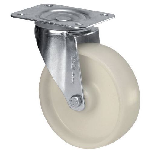 Roulette Pivotante à Platine Force : 80 Diamètre 80 Mm