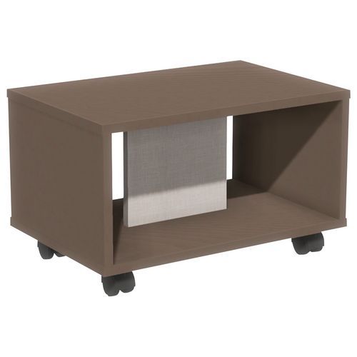 Table Basse à Roulettes Identité L.h.p. 60x35x40 Argent/brun