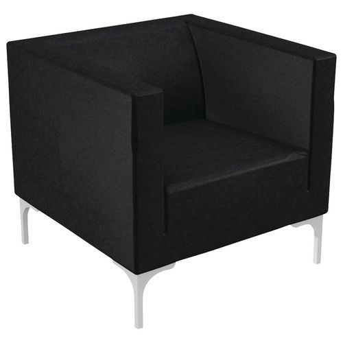Fauteuil Arte 1 Place Piètement Alu Enduit Pvc Noir