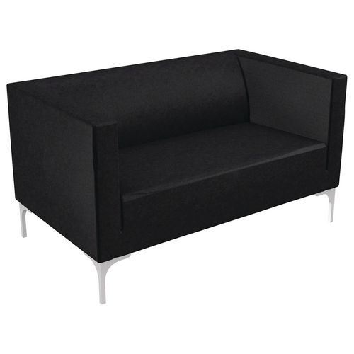 Canapé Arte 2 Places Piètement Alu Enduit Pvc Noir