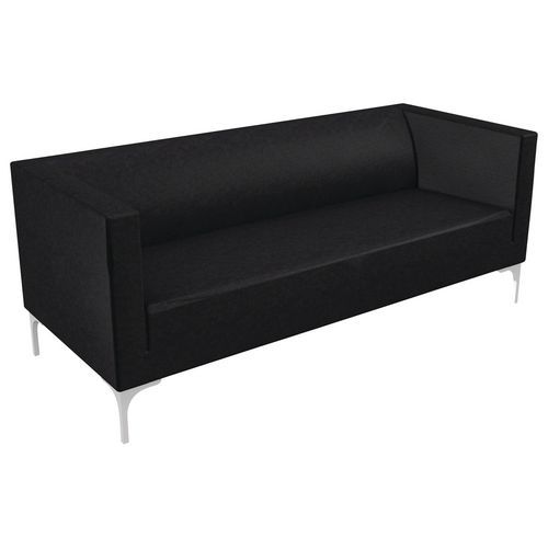Canapé Arte 3 Places Piètement Alu Enduit Pvc Noir