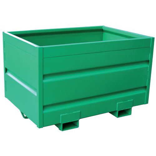 Sameto Technifil - Conteneur basculant CTRS1750 B - 1750 L - Acier Vert - Charge 1500 kg - Garantie 3 ans