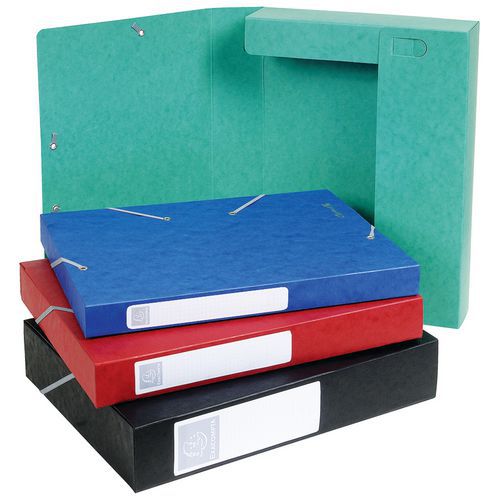 Boîte De Rangement Exacompta Néo Déco A4 - Carton Recyclé, 27x36x20 Cm, Montage Sans Colle, Couleur Noir