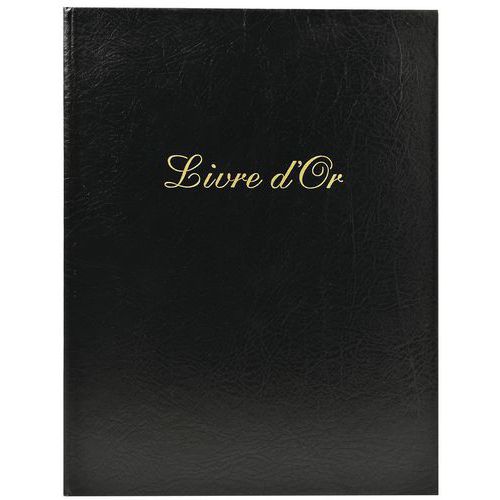 Livre D'or Balacron + Titre 100 Pages Blanches 27x22cm Vertical
